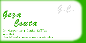 geza csuta business card